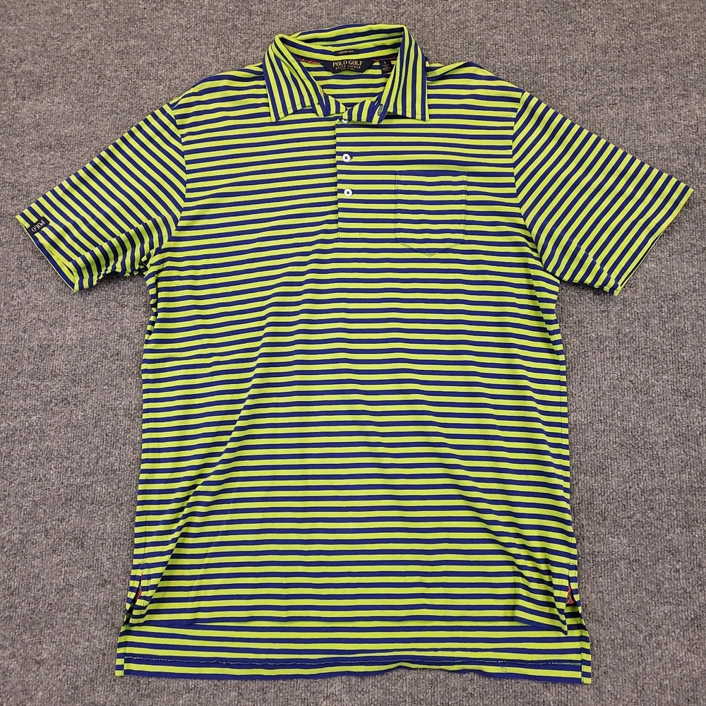 Polo Golf Ralph Lauren Stretch Lisle Shirt Mens L Performance Stretch Neon